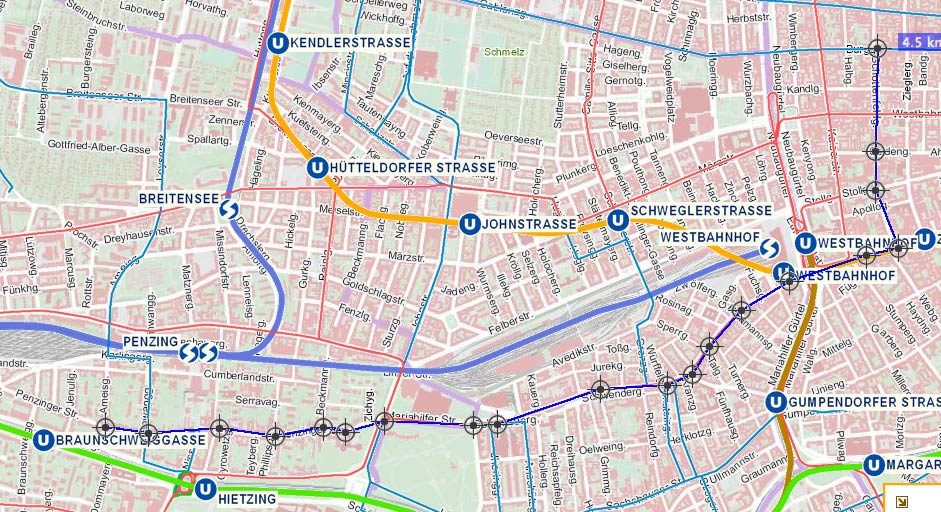 Quelle: Stadt Wien - ViennaGIS strecke